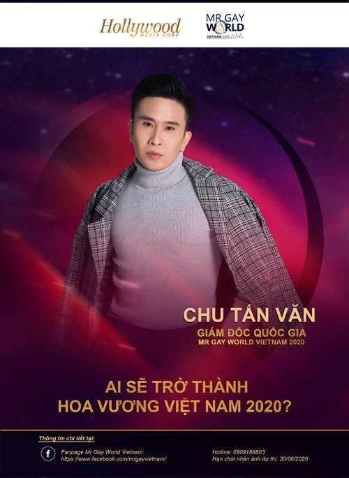 MC VOV Chu Tấn Văn được tổ chức Mr Gay World tin tưởng vì điều này